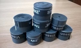 12 Unidades - Overgrip Raquete Tennis Squash Badminton Preta